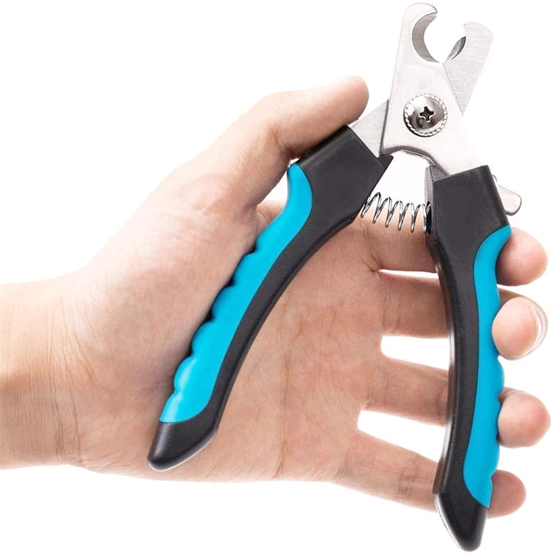 Cortador de unhas profissional para animais de estimação com proteção de segurança, de aço inoxidável