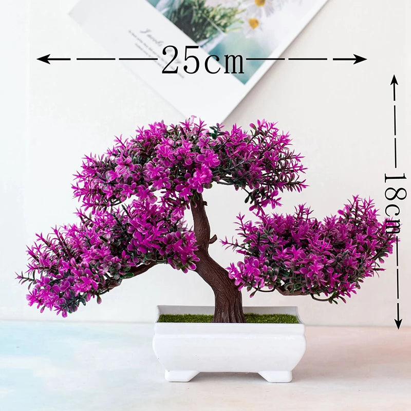 Plantas artificiais árvore de bonsai plantas flores para  decoração hotel, jardim e casa