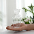 Vaso de vidro esculpido à mão - Plantador hidropônico para decoração de casa/escritório, mini presente