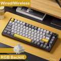 Teclado mecânico AK820/AK820Pro e botão multifuncional para jogos, com fio/2,4 GHz/BT Connect, teclado para PC