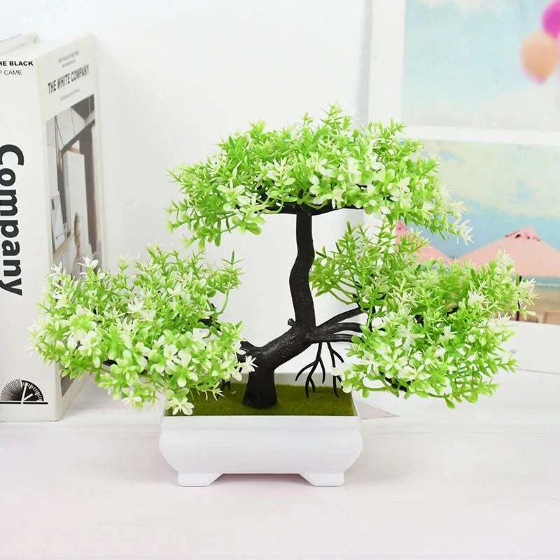 Plantas artificiais árvore de bonsai plantas flores para  decoração hotel, jardim e casa