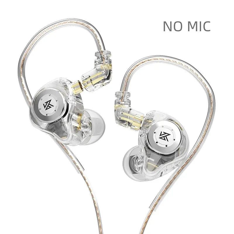 Fones de ouvido dinâmicos KZ EDX PRO, ultra-auriculares com monitor de graves HIFI e cancelamento de ruído