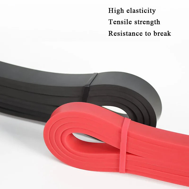 Faixa elástica de látex para exercícios de resistência e auxiliar de flexão para exercícios de pilates e ginástica em casa