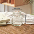 Vaso de vidro esculpido à mão - Plantador hidropônico para decoração de casa/escritório, mini presente