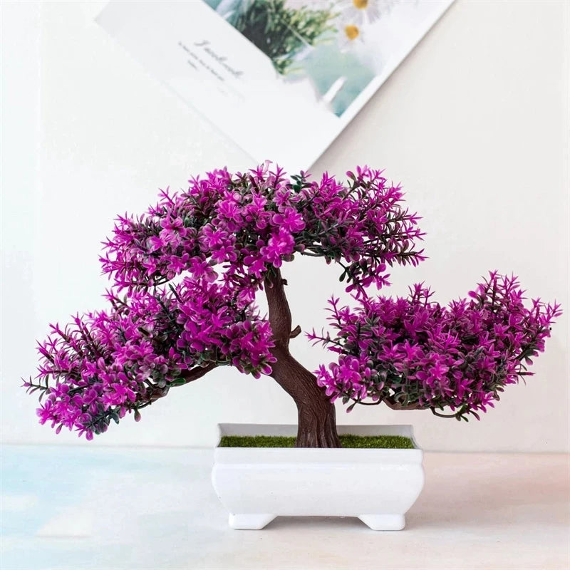 Plantas artificiais árvore de bonsai plantas flores para  decoração hotel, jardim e casa