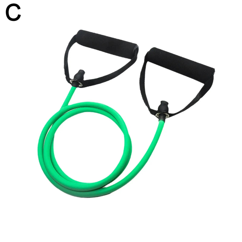 Faixas de resistência de 5 níveis com alças e corda elástica para ioga, exercícios de fitness e treinamento de força