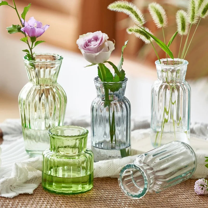 Vaso de vidro esculpido à mão - Plantador hidropônico para decoração de casa/escritório, mini presente
