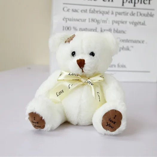 1 peça 18 cm Bonecas de Urso Fofo e Adorável de Pelúcia  Macio Brinquedo de Aniversário e natal