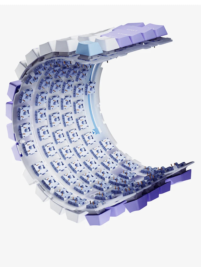 Teclado mecânico AK820/AK820Pro e botão multifuncional para jogos, com fio/2,4 GHz/BT Connect, teclado para PC
